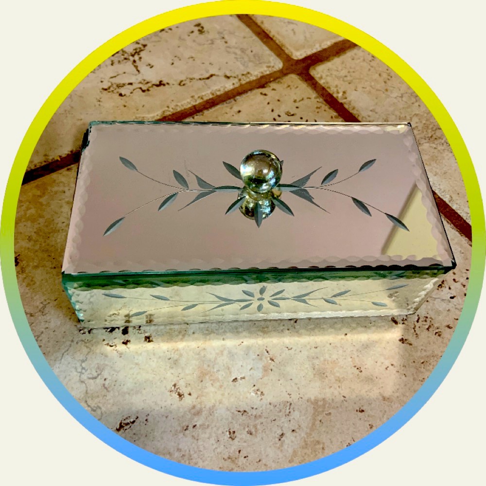 Vintage Mirror Jewelry Box